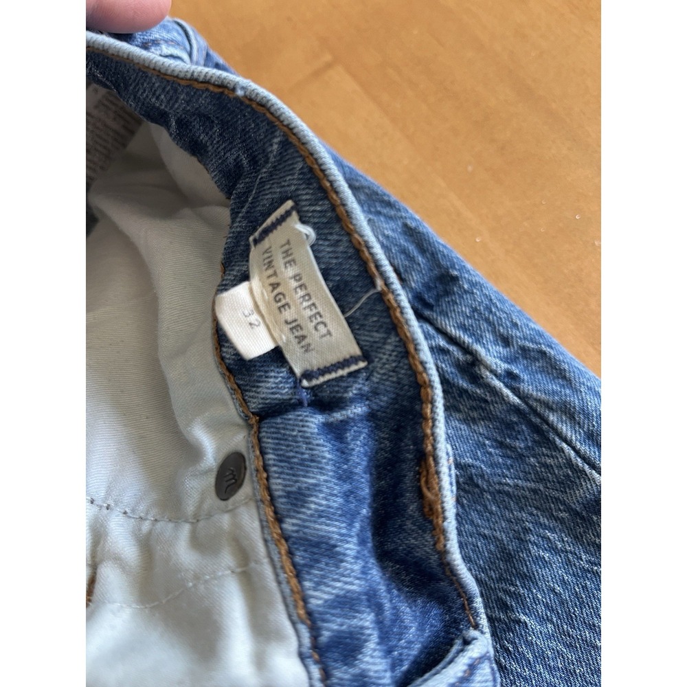 Madewell The Perfect Vintage Straight Jeans Women's Blue Size 32 Classic Denim - Picture 5 of 11